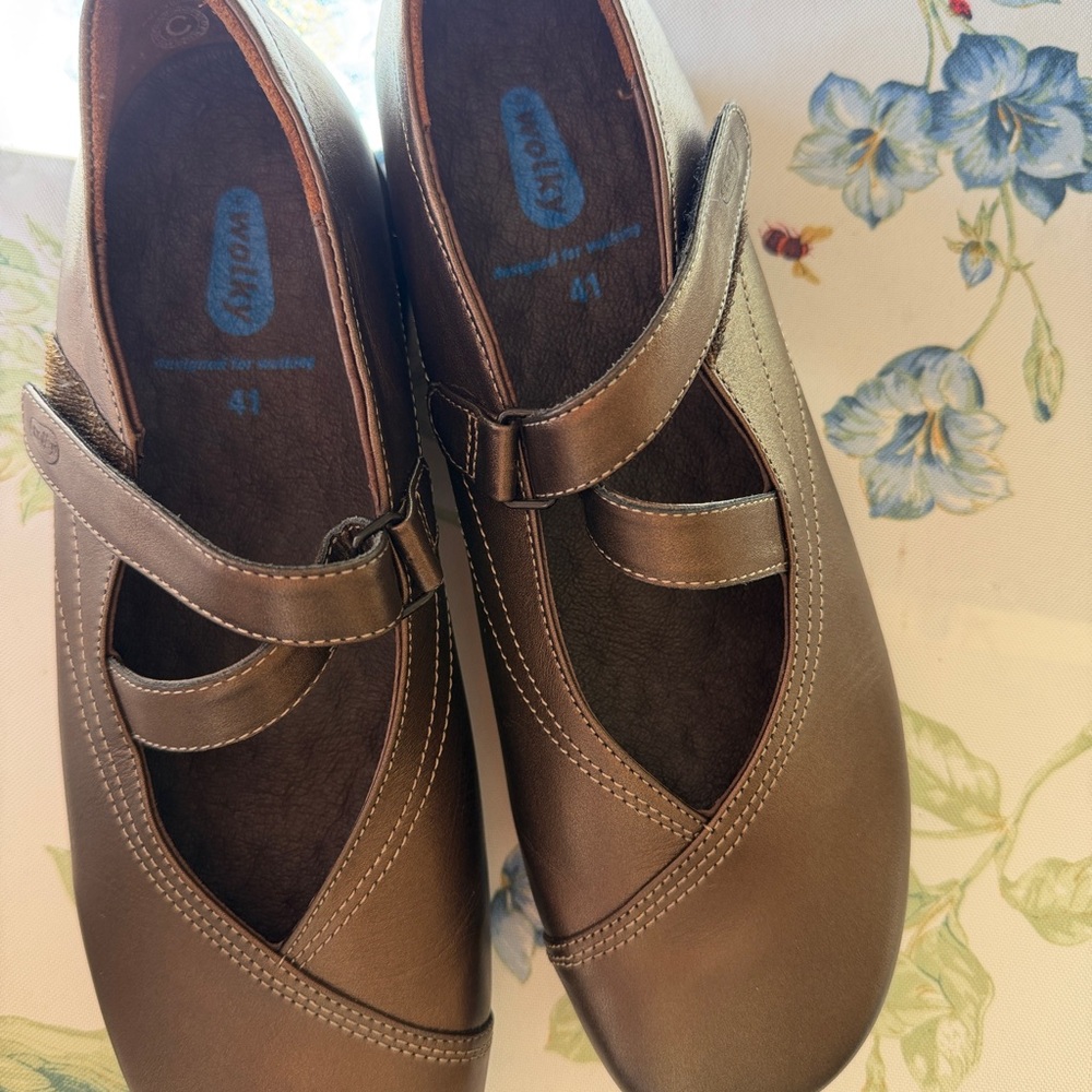 Wolky Women's Brown Flats with Strap